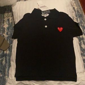 COMME des GARÇONS play kids polo shirt NWT